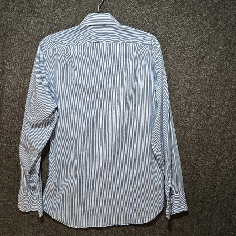 J Crew Performance Blue Solid / Stripe Button Up Shirt Sz Medium Work Casual x2